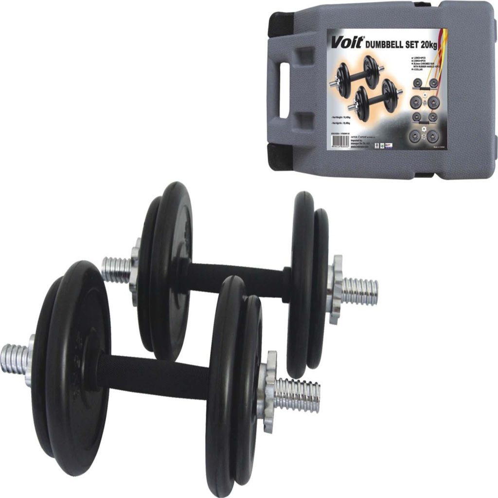 Voit 20 Kg Kauçuk Dumbbell Set - Sporvebiz.com